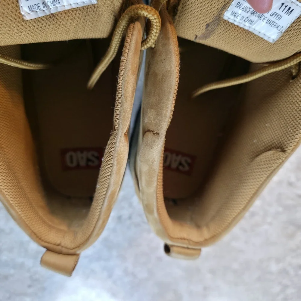 SAO By Stacy Adams Men's Wheat Nubuck Boots Leather Chukka Tan Size 11 M